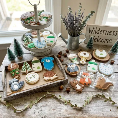 Set these cookies out on a styled party dessert table wit…